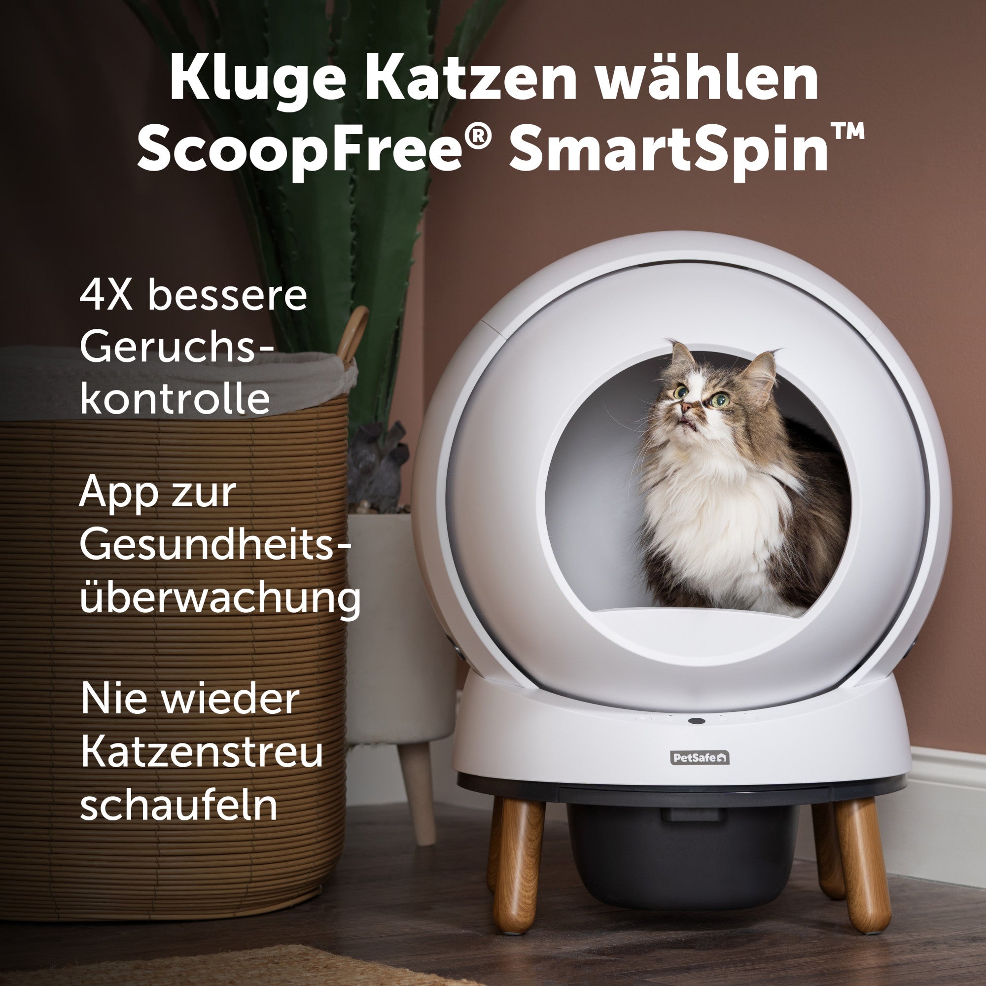 ScoopFree SmartSpin™ Selbstreinigende Katzentoilette