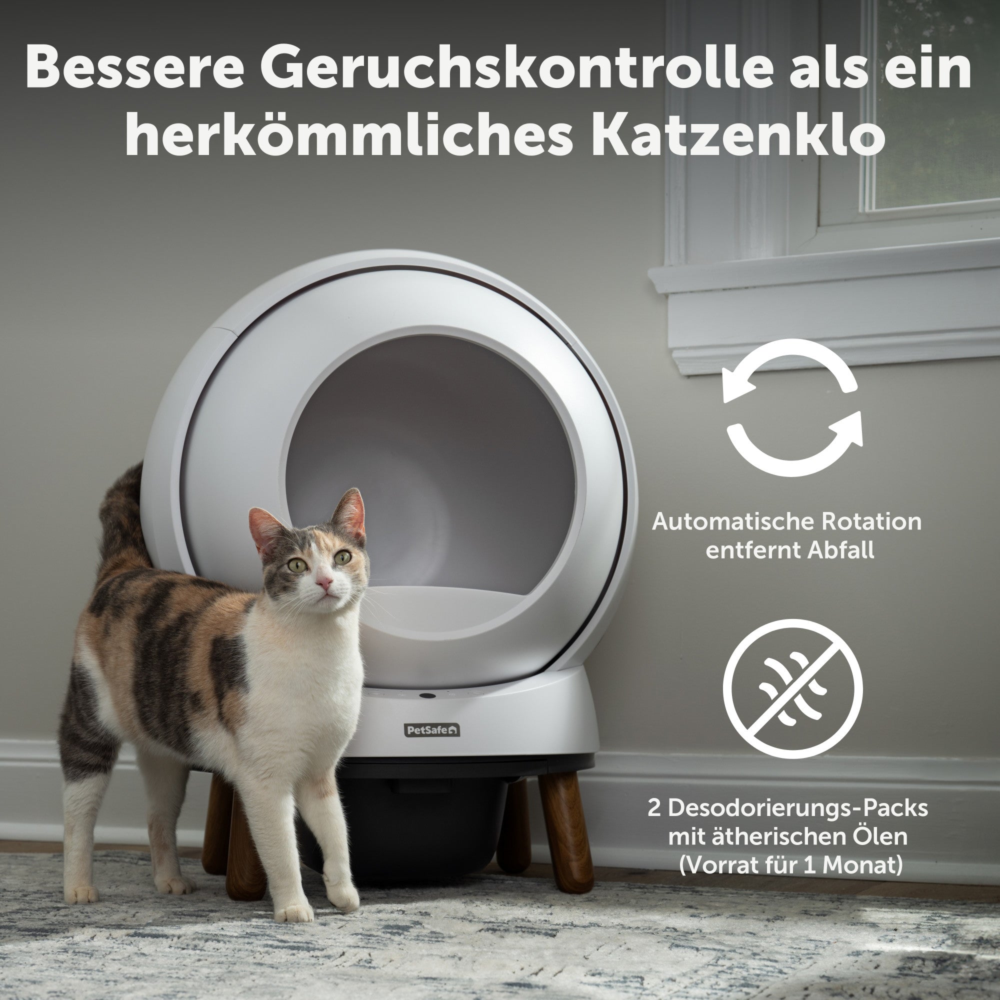 ScoopFree SmartSpin™ Selbstreinigende Katzentoilette