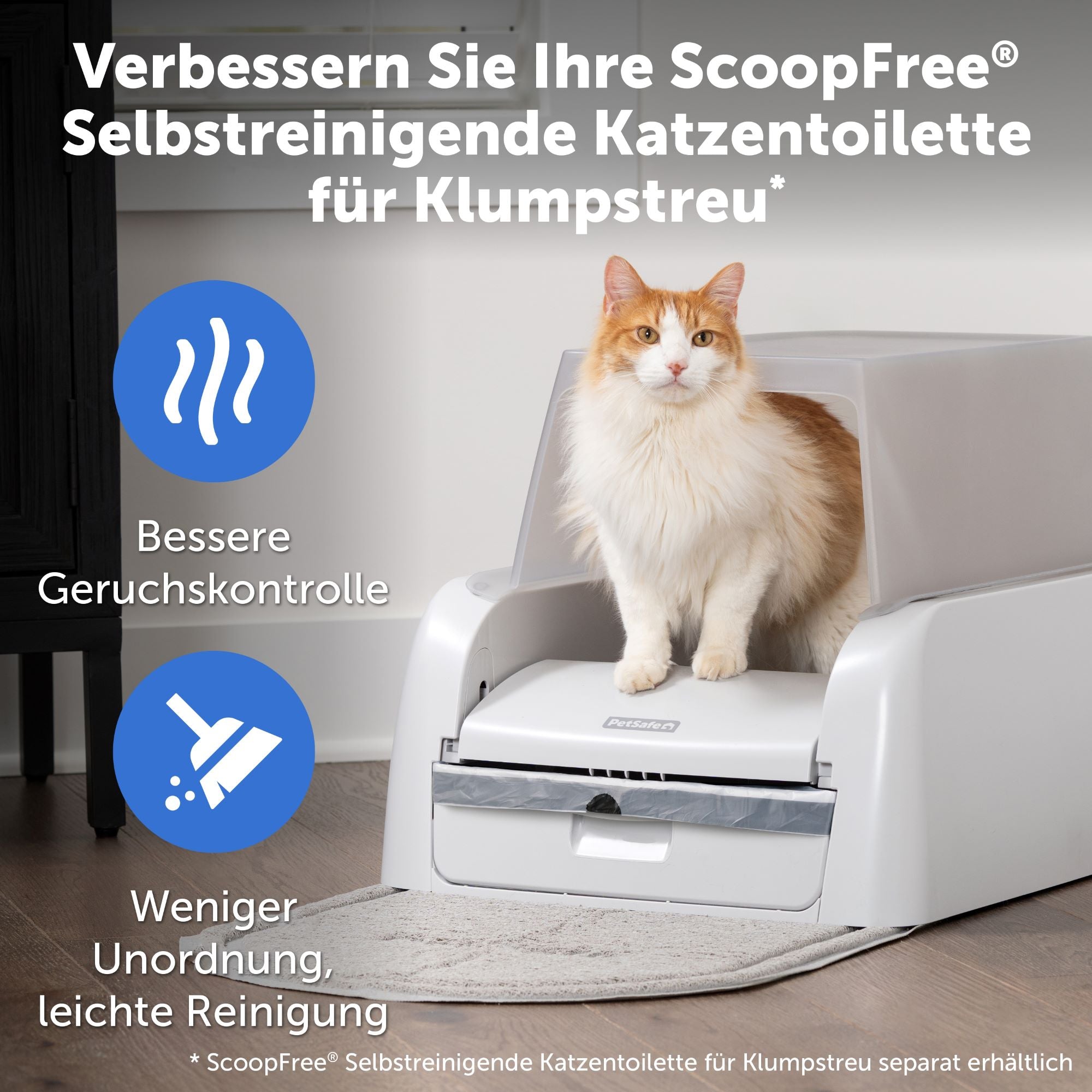 ScoopFree™ Hauben- und Zubehörpaket für selbstreinigende Katzentoiletten für Klumpstreu