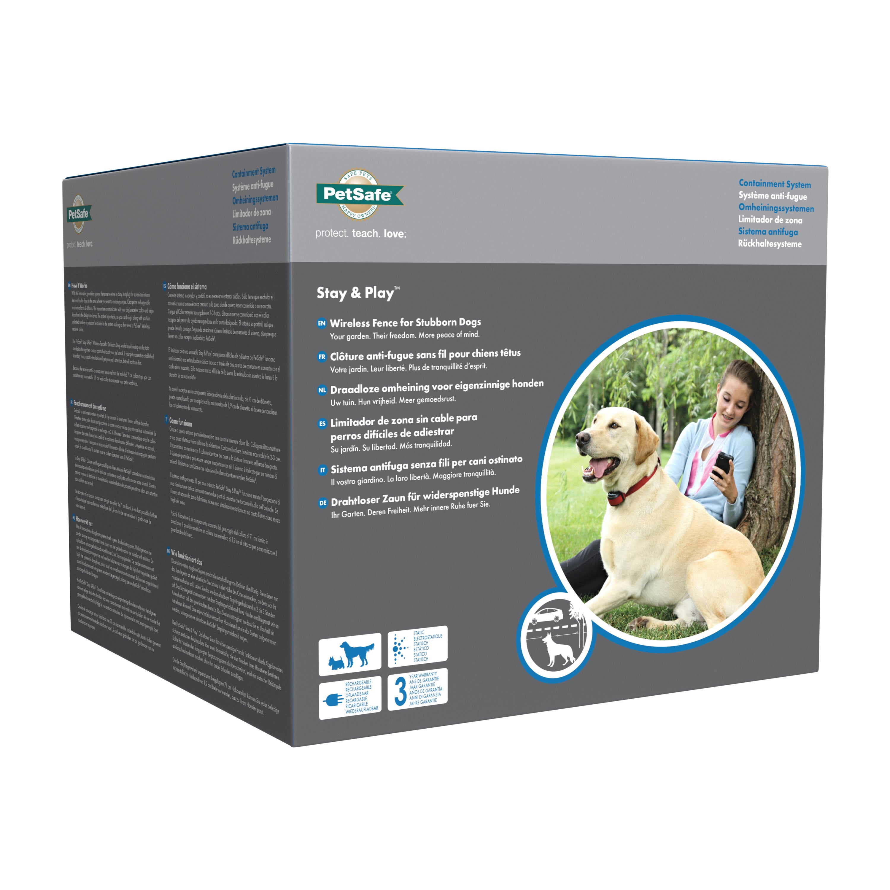 Drahtloses Rückhaltesystem STAY & PLAY® für widerspenstige Hunde